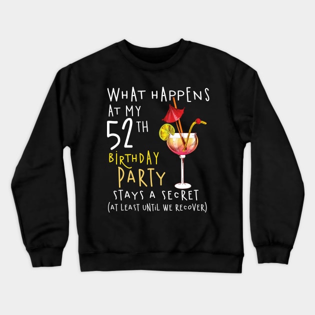 52Th Birthday - What Happens 52Th Birthday Crewneck Sweatshirt by jrgenbode